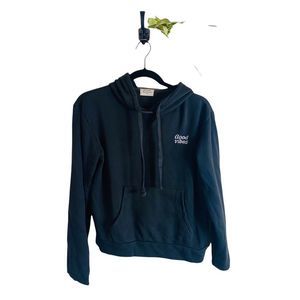 5 for $30 Urban Nation Good Vibes Hoodie Sweatshirt Gray Women’s XS Excellent